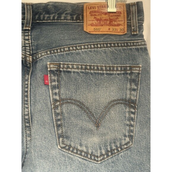 Levis 560 Jeans Mens 33x30 Blue Straight Leg Medium Wash Comfort Fit Classic - Picture 5 of 5